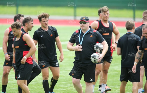 130717 - Dragons Training session, Ystrad Mynach - Dragons head coach Bernard Jackman during training session