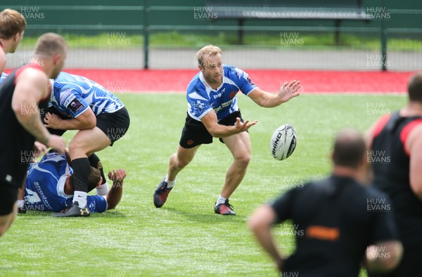 130717 - Dragons Training session, Ystrad Mynach - Dragons Sarel Pretorius during training session