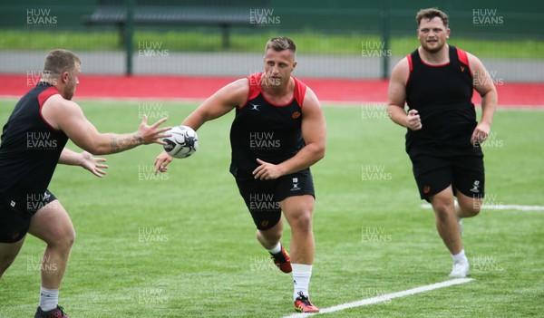 130717 - Dragons Training session, Ystrad Mynach - Dragons Thomas Davies during training session