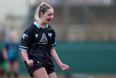 070124 - Dragons v Ospreys - Regional U18 Women's Championship - Ospreys celebrate a try