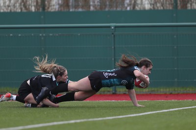 070124 - Dragons v Ospreys - Regional U18 Women's Championship - Dragons score a try