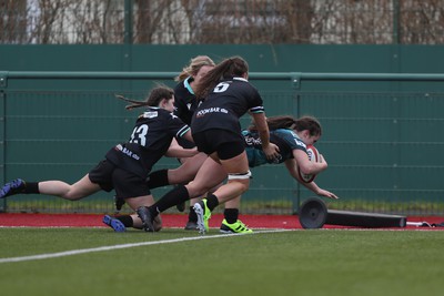 070124 - Dragons v Ospreys - Regional U18 Women's Championship - Dragons score a try