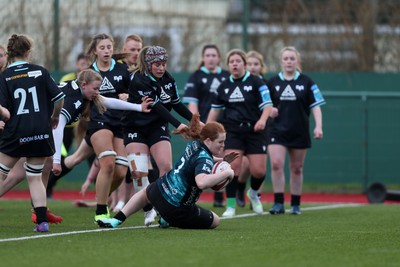 070124 - Dragons v Ospreys - Regional U18 Women's Championship - Dragons score a try