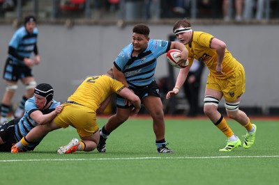 080226 - Dragons U18s v Cardiff U18s - Regional Age Grade - Evan Ngasseu-Nicholls of Cardiff 