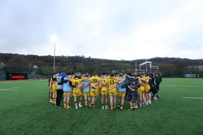 080226 - Dragons U18s v Cardiff U18s - Regional Age Grade - Dragons team huddle