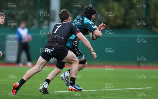 140124 - Dragons U18s v RGC U18s, Regional Age Grade Championship - Evan Minto of Dragons races in to score try