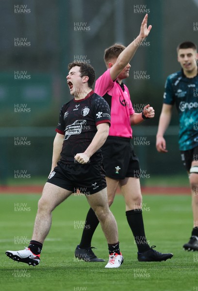 140124 - Dragons U18s v RGC U18s, Regional Age Grade Championship - Tyler Williams of RGC reacts as his team is awarded a penalty