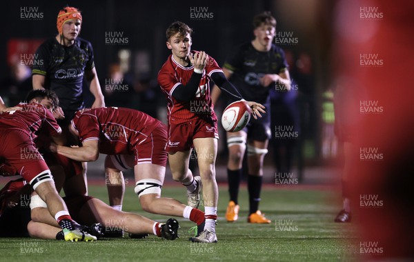 080223 - Dragons U18s v Scarlets U18s - Regional Age Grade Rugby - Cian Jones of Scarlets 