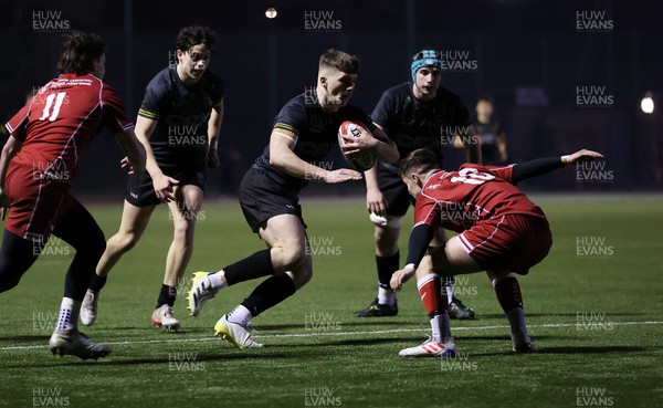 080223 - Dragons U18s v Scarlets U18s - Regional Age Grade Rugby - Harry Rees-Weldon of Dragons 