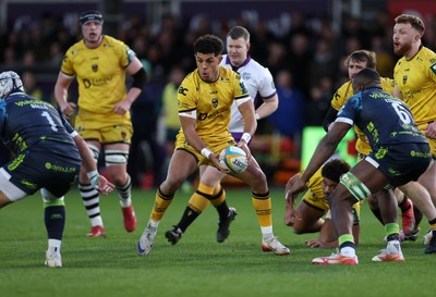 280226 - Dragons RFC v Benetton Rugby - United Rugby Championship - Rio Dyer of Dragons 