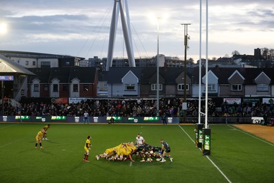 280226 - Dragons RFC v Benetton Rugby - United Rugby Championship - General View of Rodney Parade