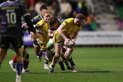 280226 - Dragons RFC v Benetton Rugby - United Rugby Championship - Aneurin Owen of Dragons 