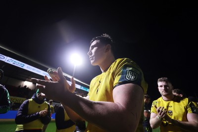 280226 - Dragons RFC v Benetton Rugby - United Rugby Championship - Seb Davies of Dragons at full time