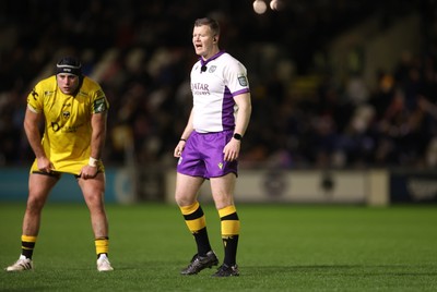 280226 - Dragons RFC v Benetton Rugby - United Rugby Championship - Referee Eoghan Cross 