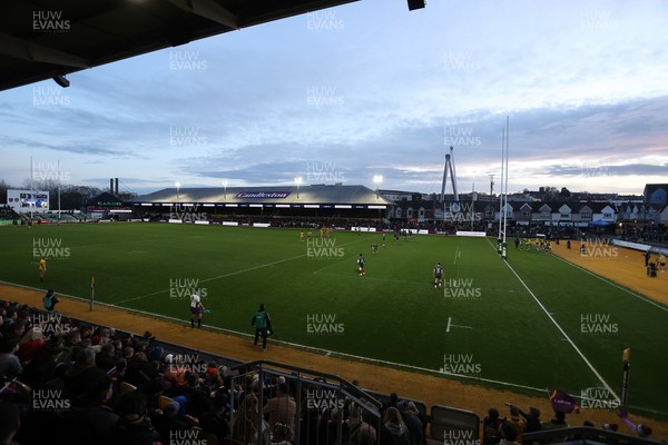 280226 - Dragons RFC v Benetton Rugby - United Rugby Championship - General View of Rodney Parade