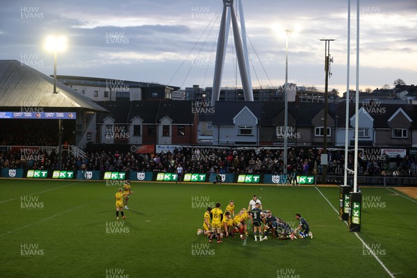 280226 - Dragons RFC v Benetton Rugby - United Rugby Championship - General View of Rodney Parade
