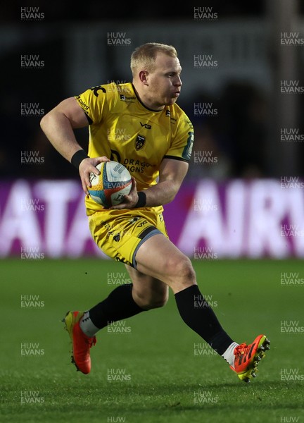 280226 - Dragons RFC v Benetton Rugby - United Rugby Championship - Tinus de Beer of Dragons 