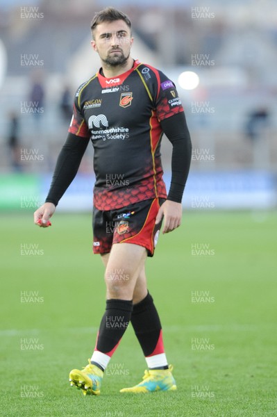 061018 - Dragons v Cardiff Blues - Guinness Pro 14 -  Josh Lewis of the Dragons