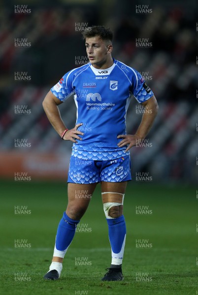 070918 - Dragons A v Cardiff Blues A - Celtic Cup - Connor Edwards of Dragons