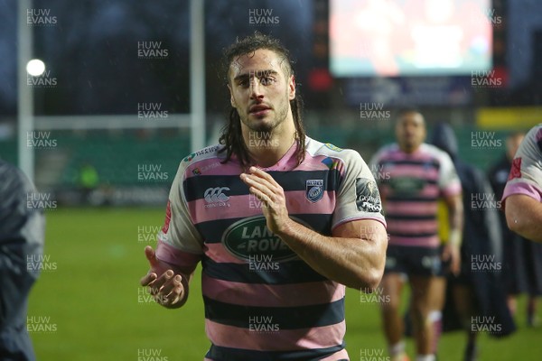 261217 - Dragons v Cardiff Blues- GuinnessPro14  - Josh Navidi of Cardiff Blues applauds the fans after the game