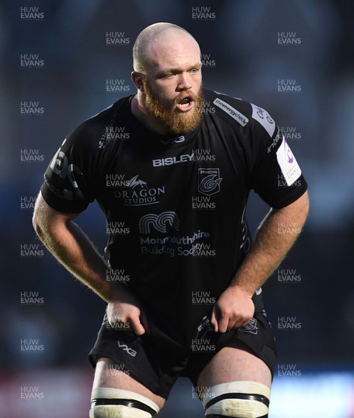 161119 - Dragons v Castres - European Rugby Challenge Cup - Joe Davies of Dragons