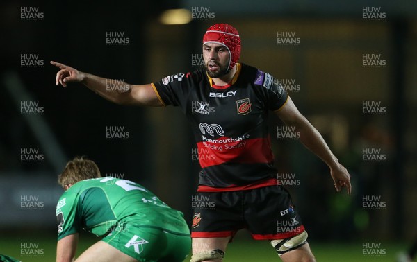 150917 - Dragons Rugby v Connacht - Guinness PRO14 - Cory Hill of Dragons
