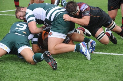 200816 - Dragons v Ealing Trailfinders - Ystrad MynachEd Jackson scores the Dragons second try