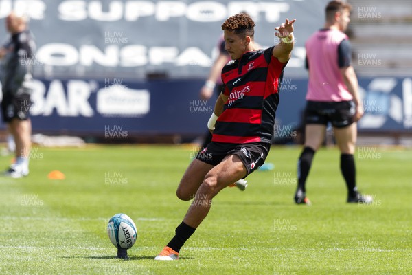 210522 - Dragons v Emirates Lions - United Rugby Championship - Jordan Hendrikse of Emirates Lions during the warm up
