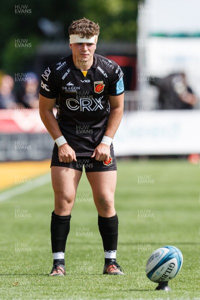210522 - Dragons v Emirates Lions - United Rugby Championship - Will Reed of Dragons prepares to kick a conversion