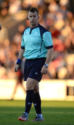 260816 - Newport-Gwent Dragons v Exeter Chiefs - Preseason Friendly -Referee Nigel Owens