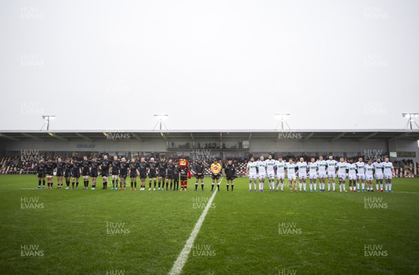 261019 - Dragons v Glasgow Warriors - Guinness PRO14 - The dreams hold a minute silence for Brooke Morris
