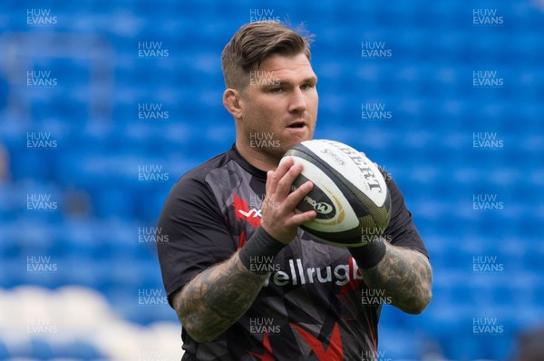 290521 - Dragons v Glasgow Warriors, Guinness PRO14 Rainbow Cup - Richard Hibbard of Dragons during warm up ahead of kick off