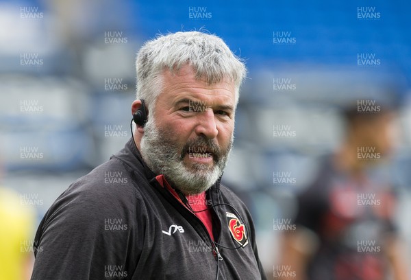 290521 - Dragons v Glasgow Warriors, Guinness PRO14 Rainbow Cup - Dragons forwards coach Mefin Davies during warm up ahead of kick off