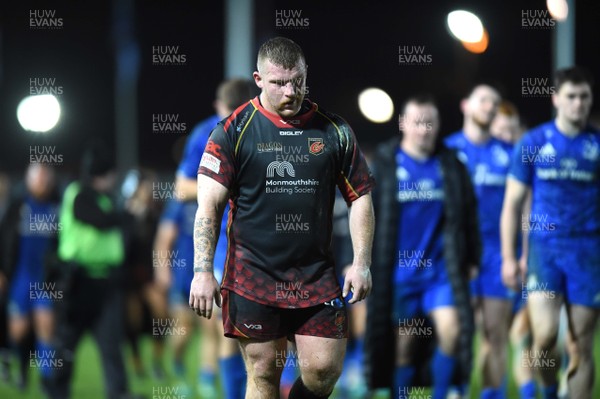 011218 - Dragons v Leinster - Guinness PRO14 - Lloyd Fairbrother of Dragons looks dejected at the end of the game