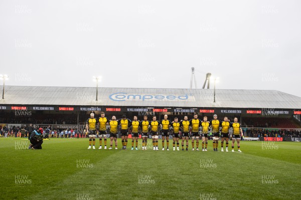 121123 - Dragons v Leinster - United Rugby Championship - Minute silence for Remembrance Sunday