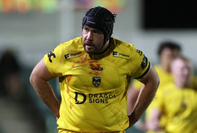 281125 - Dragons RFC v Leinster - United Rugby Championship - Robert Hunt of Dragons 