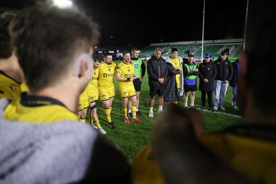 281125 - Dragons RFC v Leinster - United Rugby Championship - Angus O�Brien of Dragons at full time