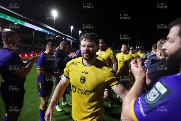 281125 - Dragons RFC v Leinster - United Rugby Championship - Thomas Young of Dragons at full time