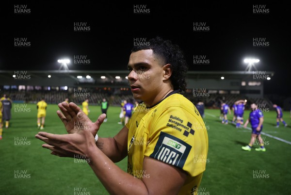 281125 - Dragons RFC v Leinster - United Rugby Championship - Mackenzie Martin of Dragons at full time