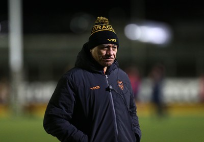 160126 - Dragons v Newcastle Red Bulls - European Rugby Challenge Cup - Dragons Head Coach Filo Tiatia 
