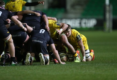 160126 - Dragons v Newcastle Red Bulls - European Rugby Challenge Cup - Shane Lewis-Hughes of Dragons 