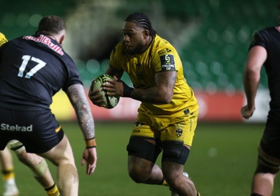 160126 - Dragons v Newcastle Red Bulls - European Rugby Challenge Cup - Levi Douglas of Dragons 