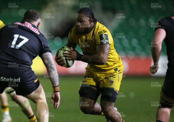 160126 - Dragons v Newcastle Red Bulls - European Rugby Challenge Cup - Levi Douglas of Dragons 