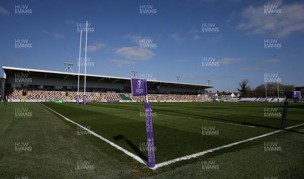 030421 Dragons v Northampton Saints, European Challenge Cup - A general view of Rodney Parade, with newly repaired pitch, ahead of the European Challenge Cup match between the Dragons and Northampton Saints