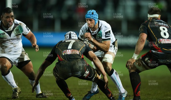 010117 - Newport Gwent Dragons v Ospreys, Guinness PRO12 - Justin Tipuric of Ospreys takes on Ollie Griffiths of Newport Gwent Dragons by Gareth Everett