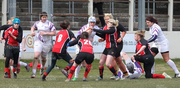 070413 - Dragons u18 Women v Ospreys u18 Women, Cross Keys - Dragons take on Ospreys in the game of a double header of regional u18 womens matches at Cross Keys 