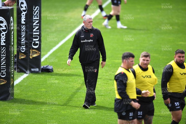 160521 - Dragons v Ospreys - Guinness PRO14 Rainbow Cup - Dragons Director Dean Ryan during the warm up