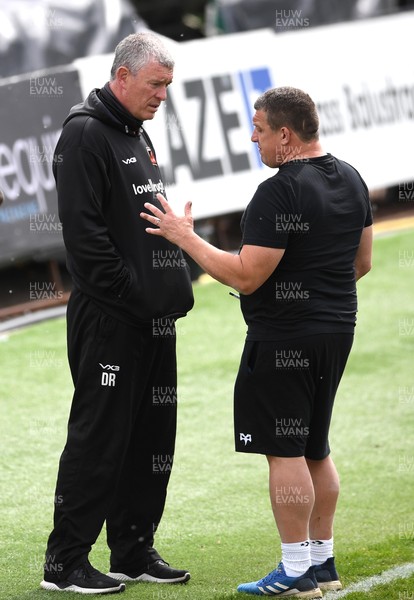 160521 - Dragons v Ospreys - Guinness PRO14 Rainbow Cup - Dragons Director Dean Ryan and Ospreys head coach Toby Booth