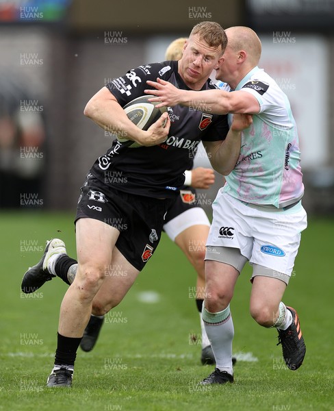 160521 - Dragons v Ospreys - Guinness PRO14 Rainbow Cup - Jack Dixon of Dragons is tackled by Luke Price of Ospreys