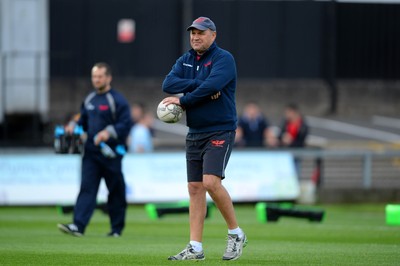 210815 - Newport-Gwent Dragons v Scarlets - Preseason Friendly -Scarlets head coach Wayne Pivac